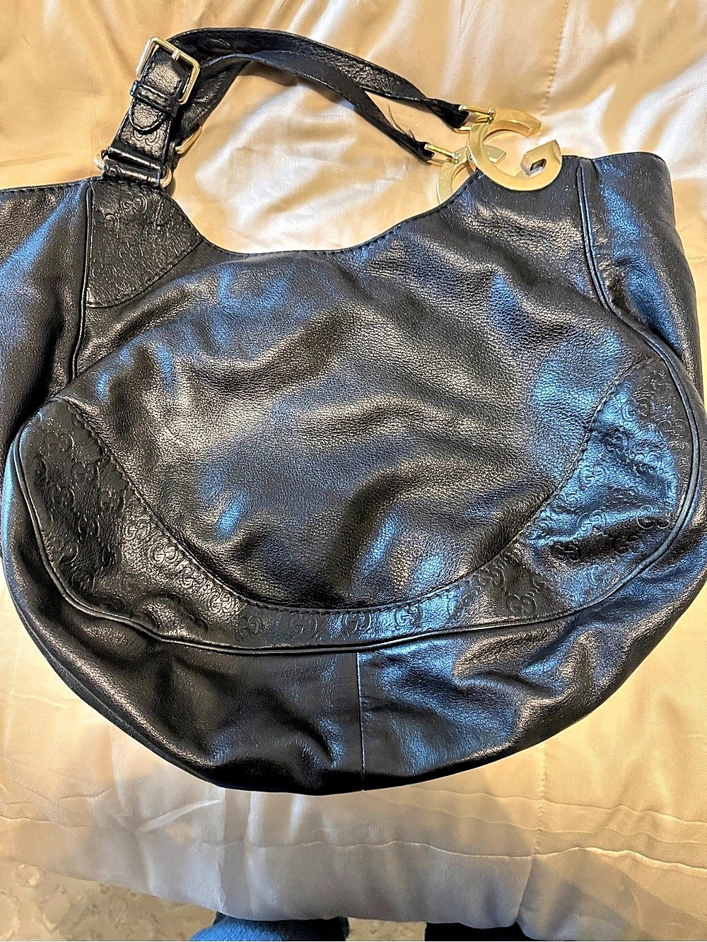 Gucci Black Leather Hobo Bag